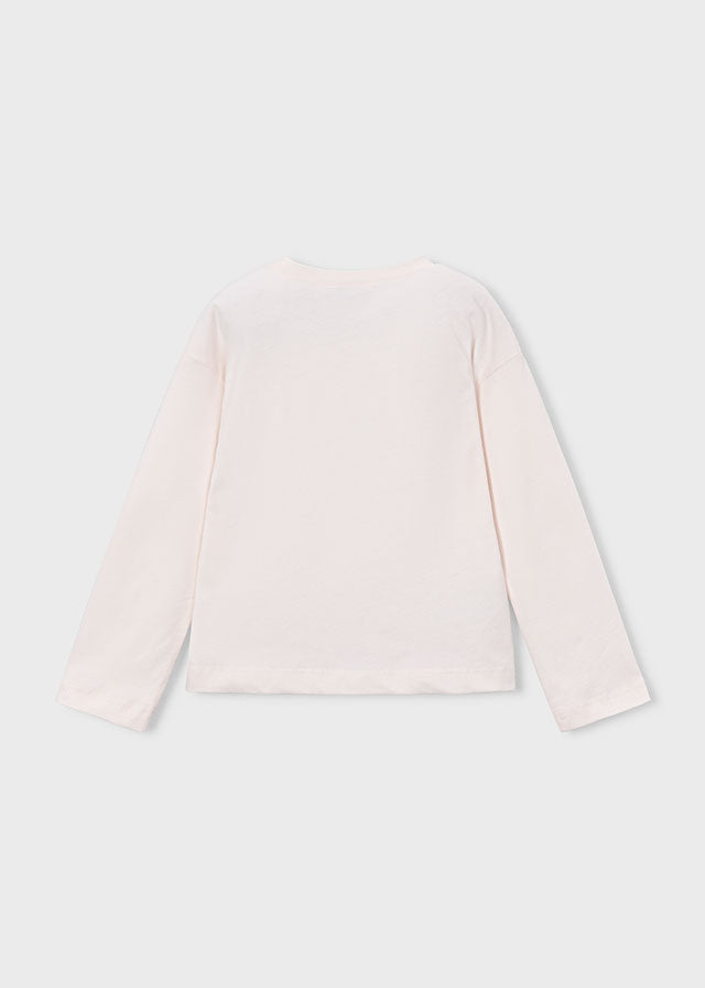 Girls Chestnut Bow L/s Top