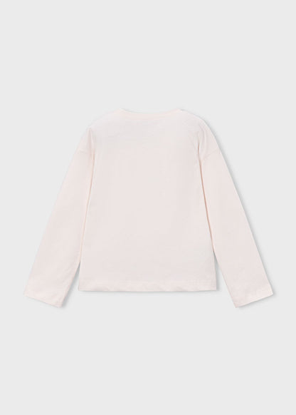 Girls Chestnut Bow L/s Top