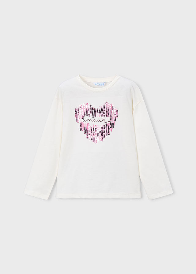 Girls L/s Sequin Shirt