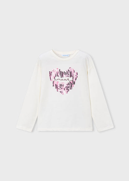 Girls L/s Sequin Shirt