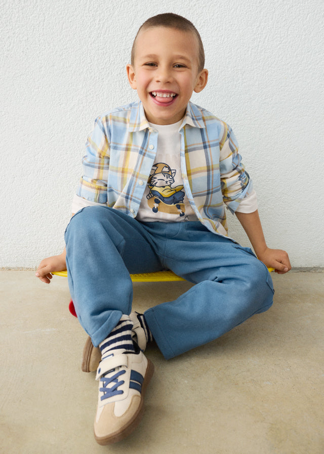 Boys Plaid Button Down