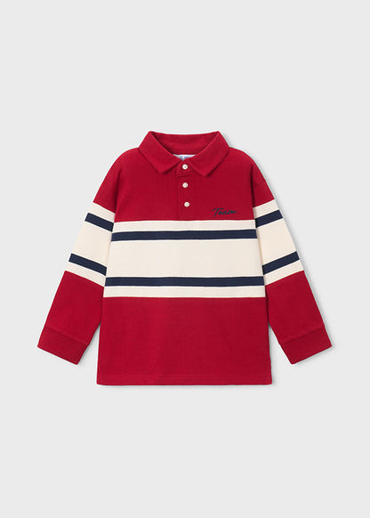 Boys Striped L/s Polo Shirt