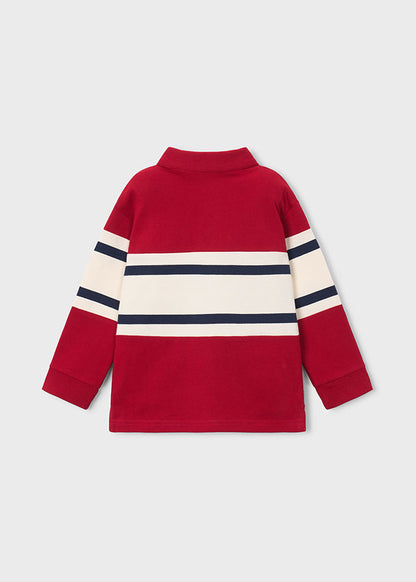 Boys Striped L/s Polo Shirt