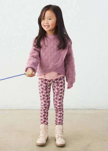 Girls Plum Textured Sweater