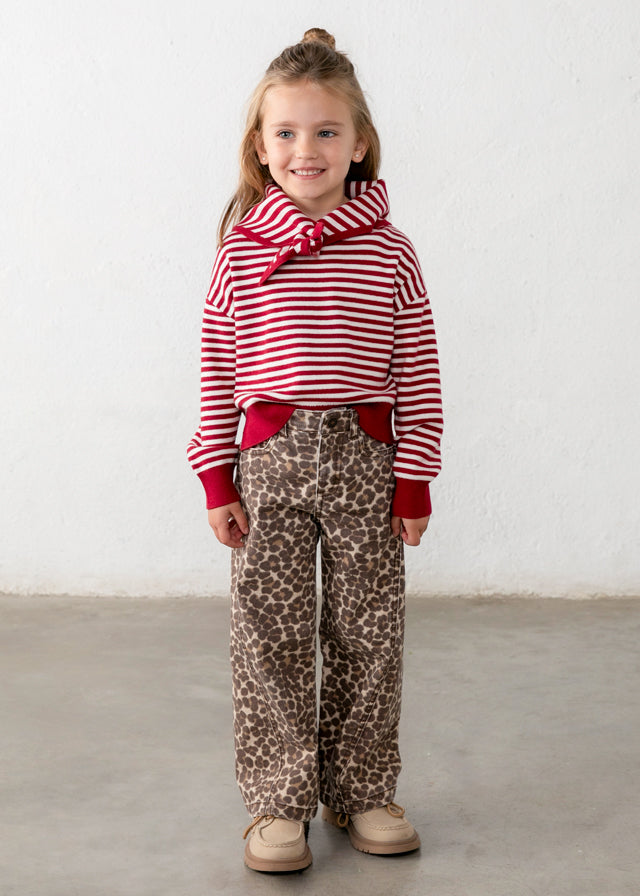 Girls Detail Sweater w/ Scarf