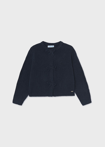 Girl Navy Knit Cardigan