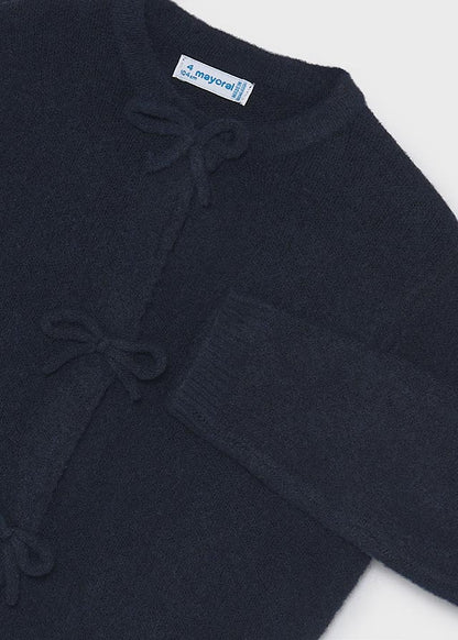 Girl Navy Knit Cardigan
