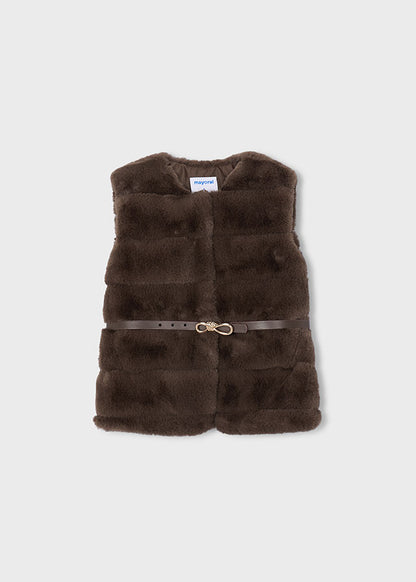 Girls Belted Winter Vest