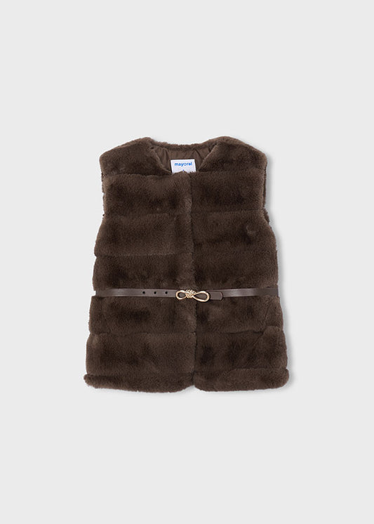 Girls Belted Winter Vest