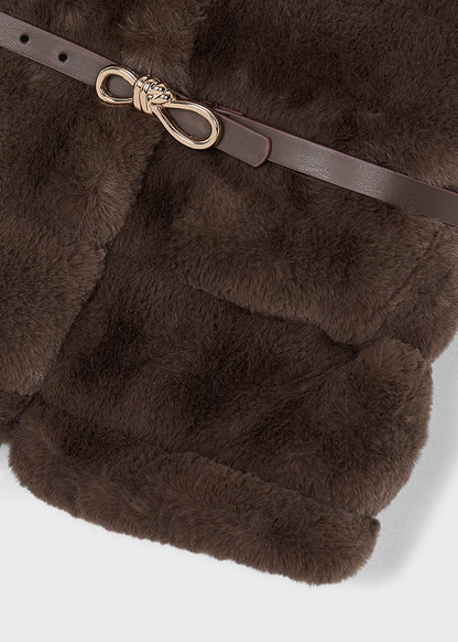Girls Belted Winter Vest