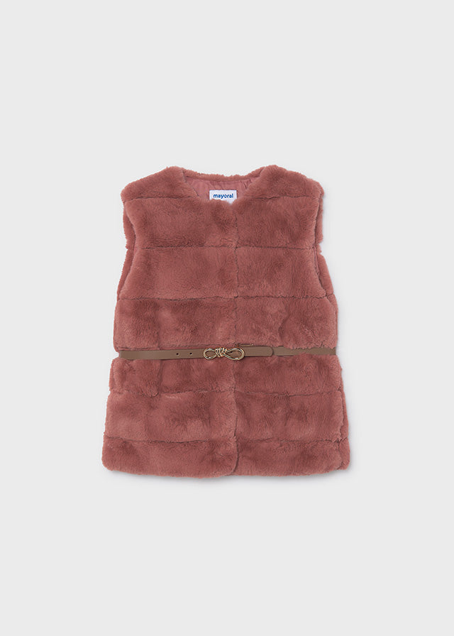 Girls Belted Winter Vest