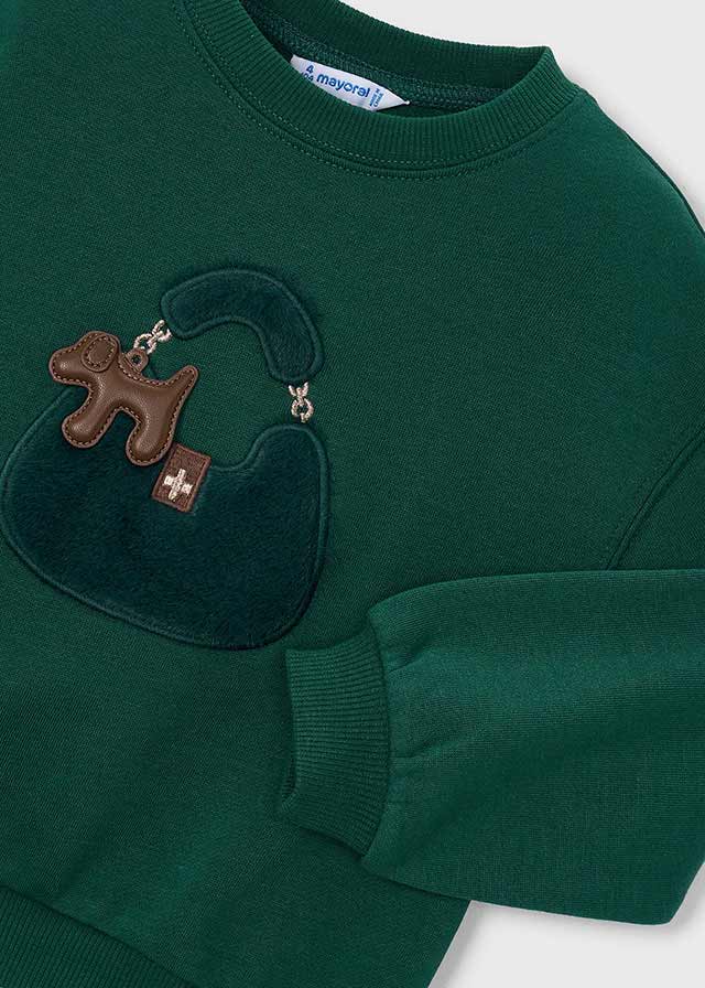 Girl Green Puppy Sweatshirt