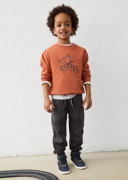 Boys Grey Knit Pants