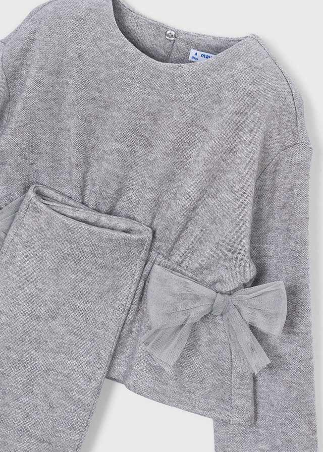 Girl Silver Knit Pant Set