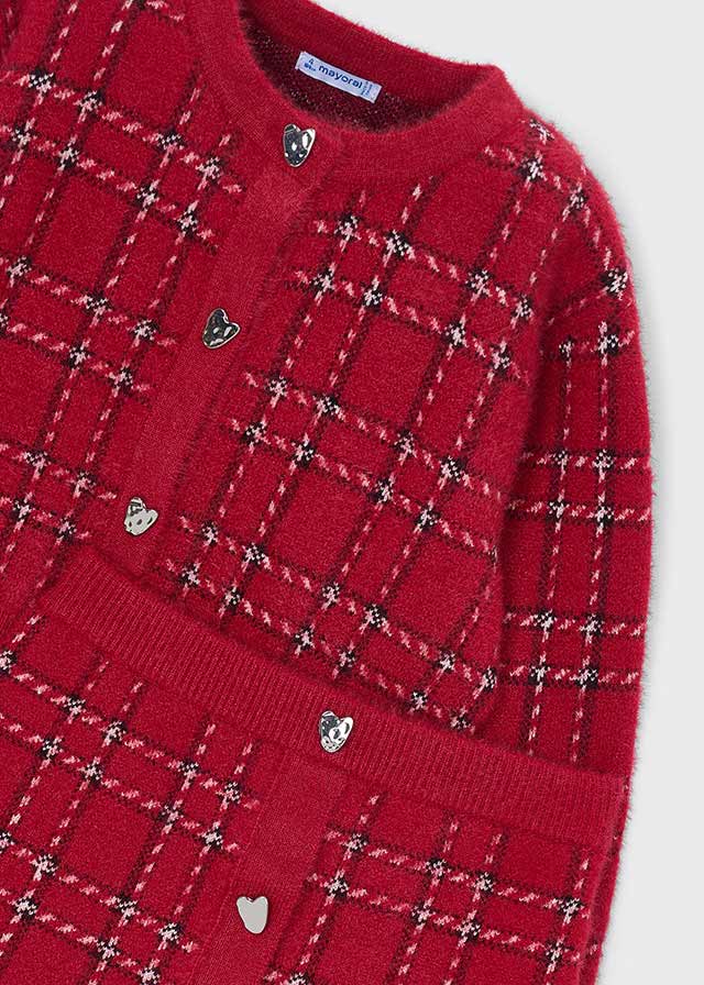 Girls Classic Plaid Tricot Skirt Set
