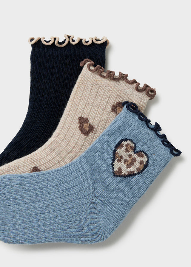 Infant Girl Blue Trio Socks