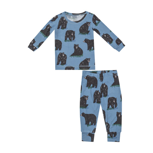 Black Bears L/S Blue Loungewear Set