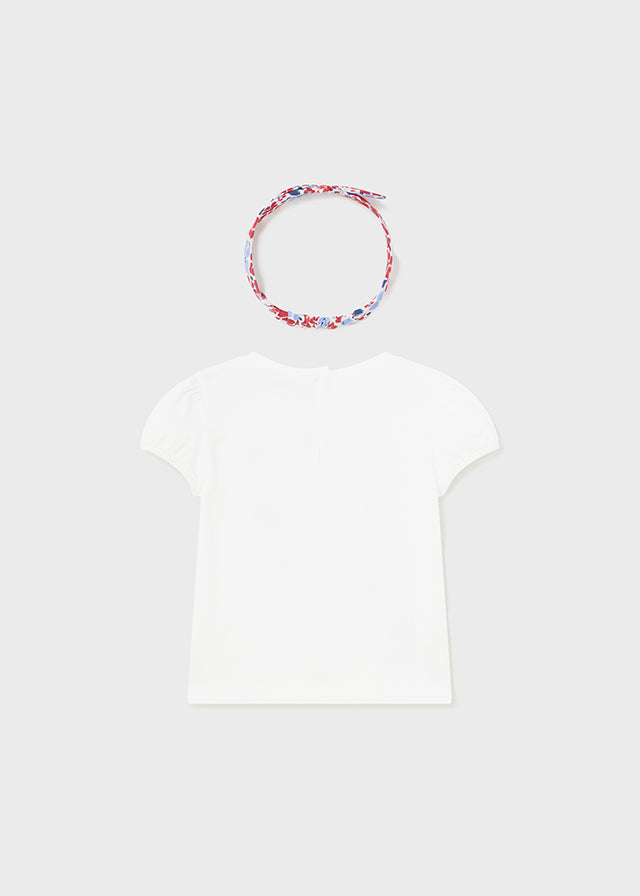 Baby Girl T-Shirt With Floral Headband
