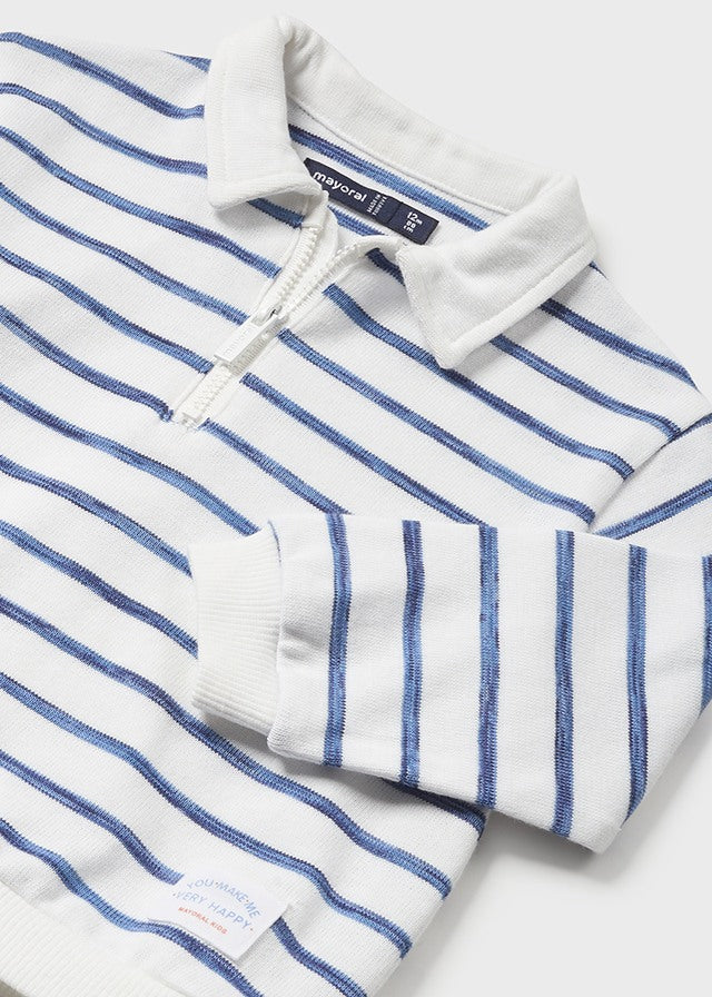 Baby Striped Navy Blue Sweatshirt