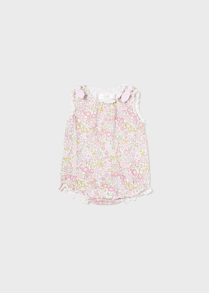 Pink Floral Newborn Romper Set