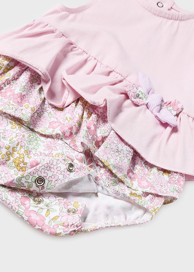 Pink Floral Newborn Romper Set