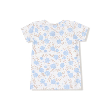 Baby Blue Floral S/s Loungewear Set
