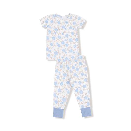 Baby Blue Floral S/s Loungewear Set