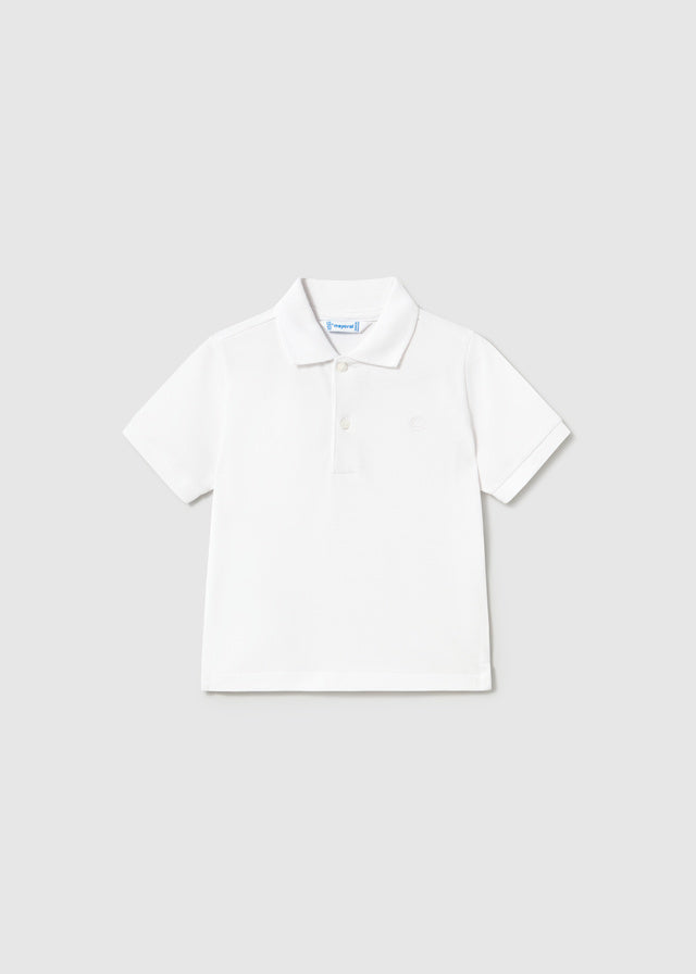 Infant Boy White Basic Polo