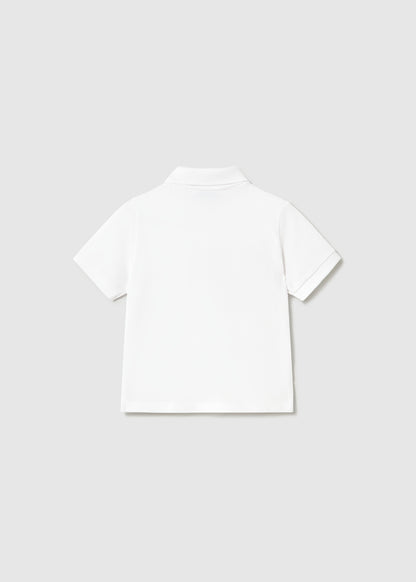 Infant Boy White Basic Polo