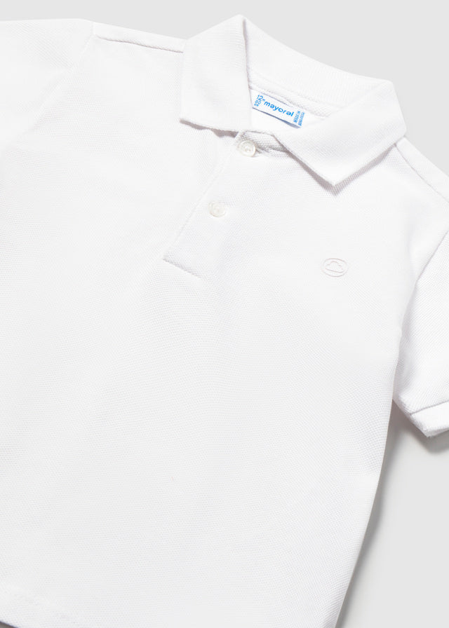 Infant Boy White Basic Polo