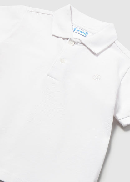 Infant Boy White Basic Polo