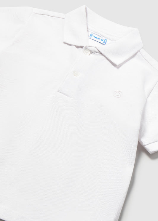 Infant Boy White Basic Polo