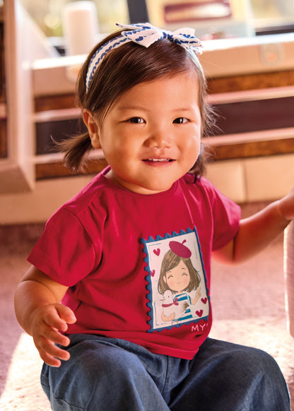 Infant Girl Printed Shirt w/ Headband