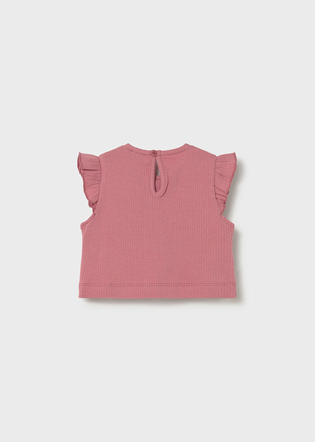 Infant Girl Blush Rib Knit Top