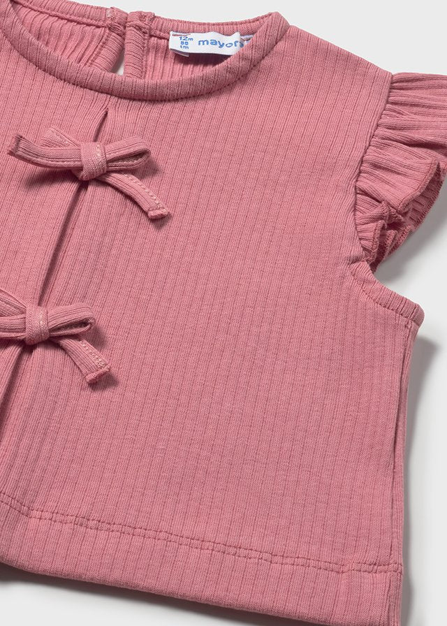 Infant Girl Blush Rib Knit Top