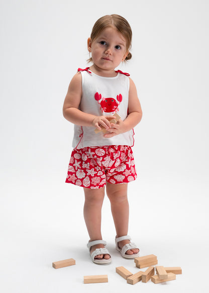 Infant Girl Coral Inspired Set
