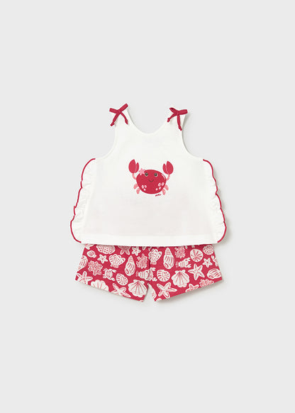 Infant Girl Coral Inspired Set