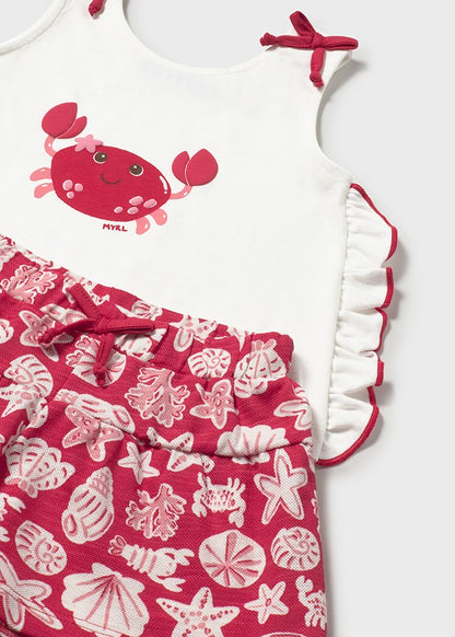 Infant Girl Coral Inspired Set