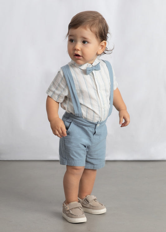 Infant Boy 3pc Bermuda Linen Set