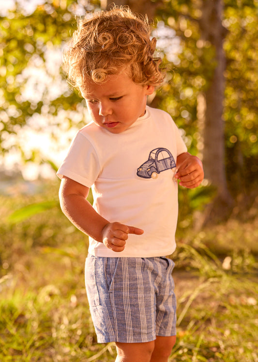 Infant Boy Striped Linen Set