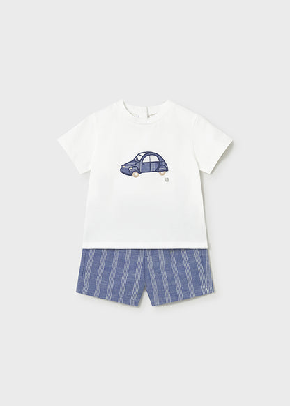 Infant Boy Striped Linen Set