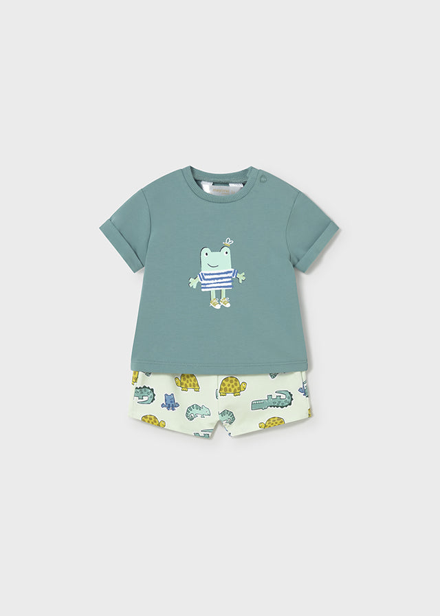 NB Boy Printed Shorts Set