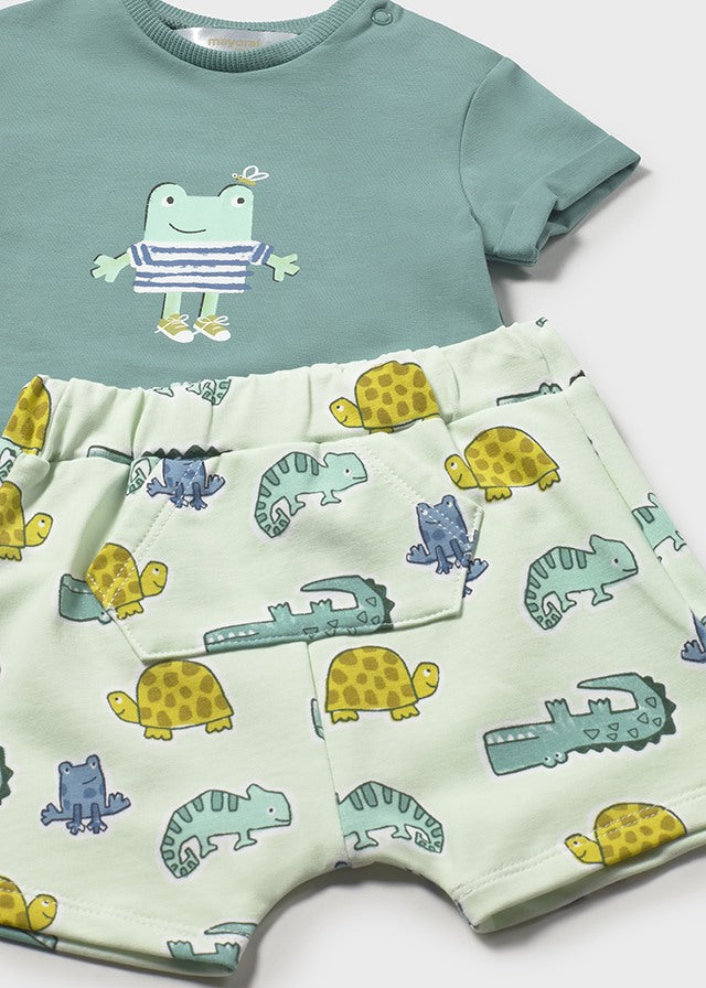 NB Boy Printed Shorts Set