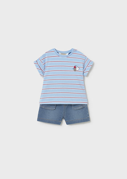 Infant Boy Striped Shirt Set