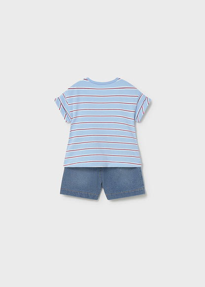 Infant Boy Striped Shirt Set