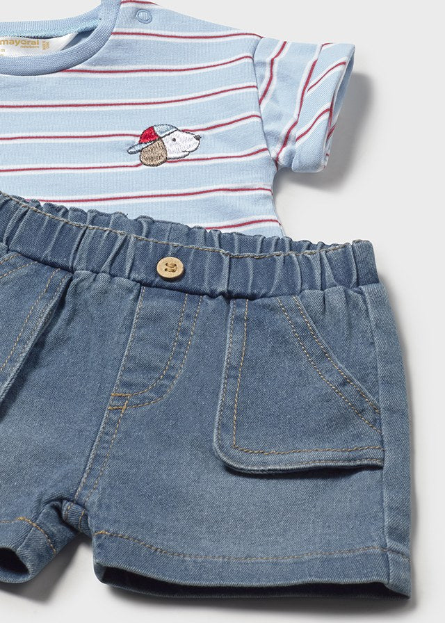 Infant Boy Striped Shirt Set