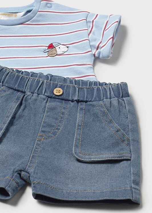 Infant Boy Striped Shirt Set