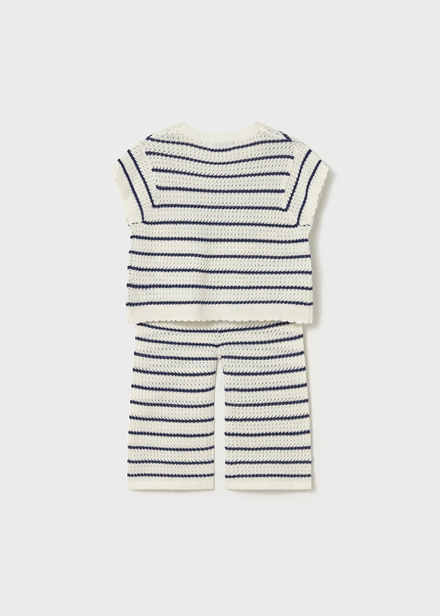 Infant Girl Knit Pant Heart Set