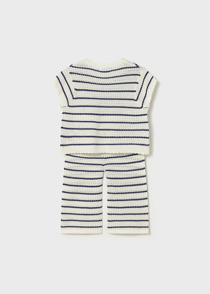 Infant Girl Knit Pant Heart Set