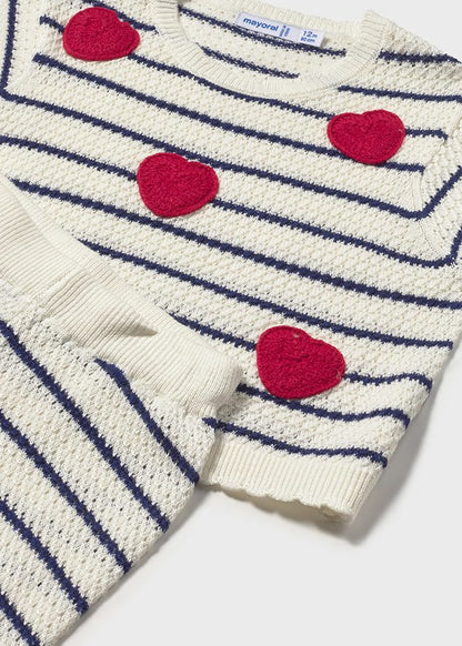 Infant Girl Knit Pant Heart Set